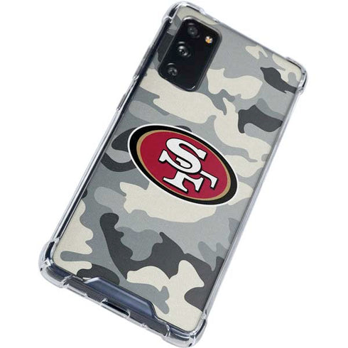 NFL San Francisco 49ers Camo Galaxy S20 FE Clear Case